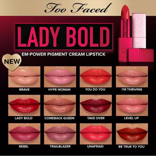 Too Faced Lady Bold Lipstick